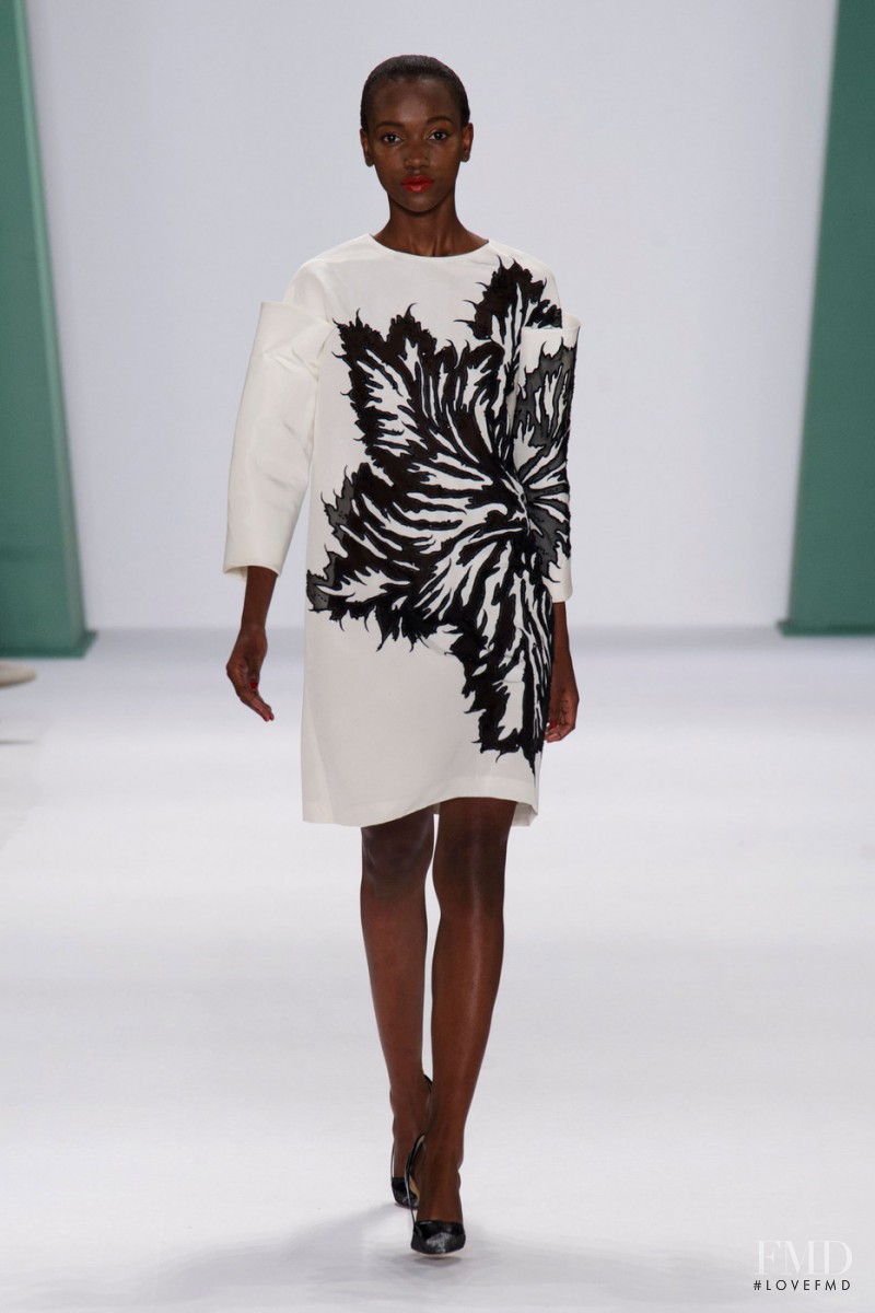 Herieth Paul featured in  the Carolina Herrera fashion show for Spring/Summer 2015