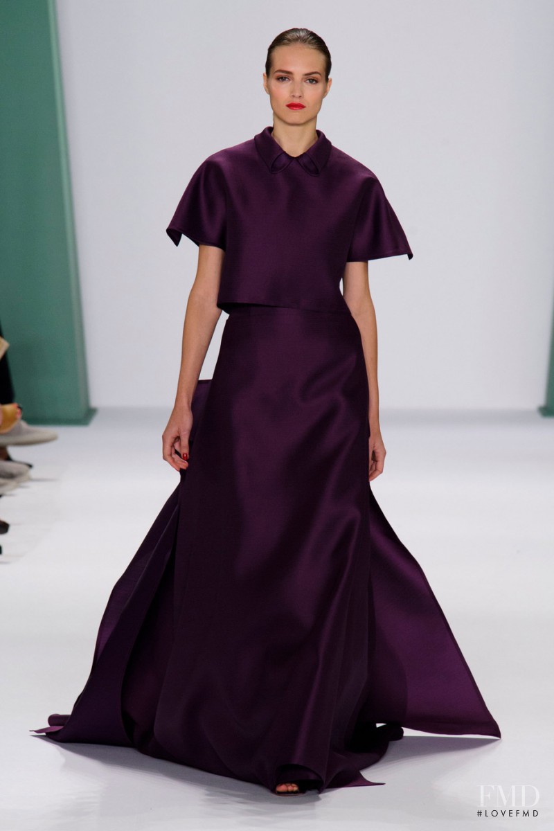 Agne Konciute featured in  the Carolina Herrera fashion show for Spring/Summer 2015