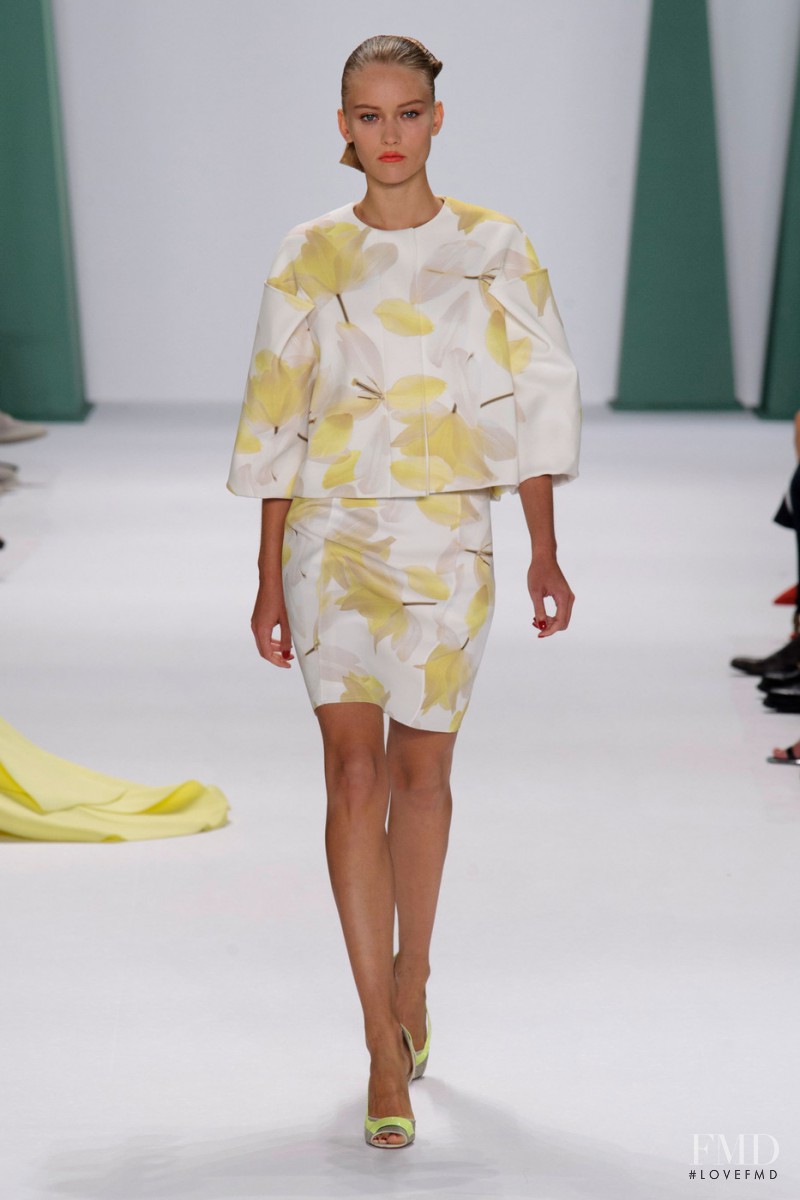 Katerina Ryabinkina featured in  the Carolina Herrera fashion show for Spring/Summer 2015