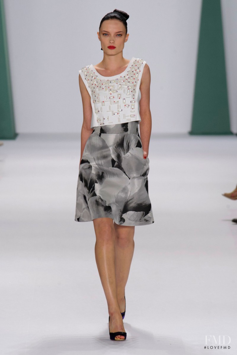 Natalia Chabanenko featured in  the Carolina Herrera fashion show for Spring/Summer 2015