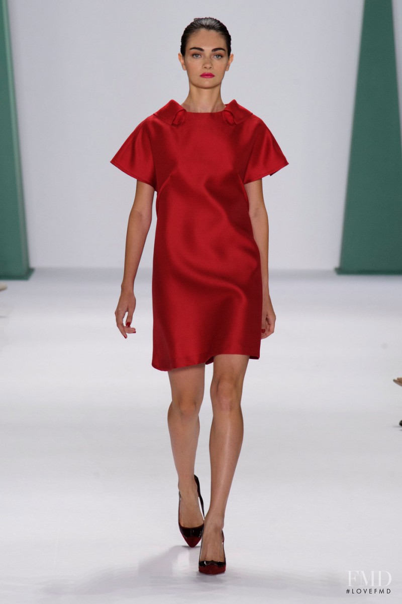 Antonina Vasylchenko featured in  the Carolina Herrera fashion show for Spring/Summer 2015