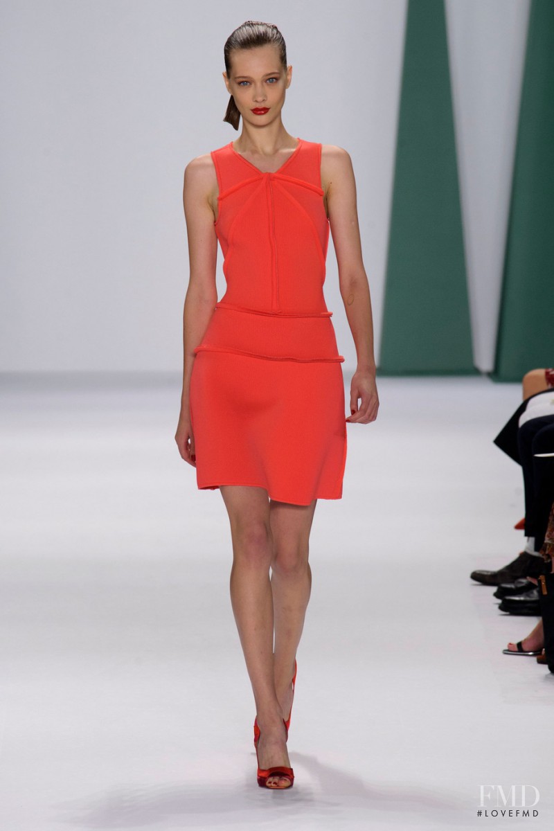 Tanya Katysheva featured in  the Carolina Herrera fashion show for Spring/Summer 2015