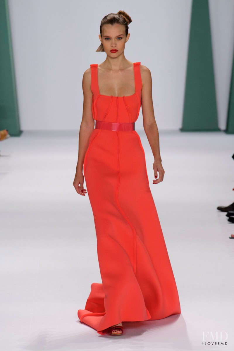 Josephine Skriver featured in  the Carolina Herrera fashion show for Spring/Summer 2015