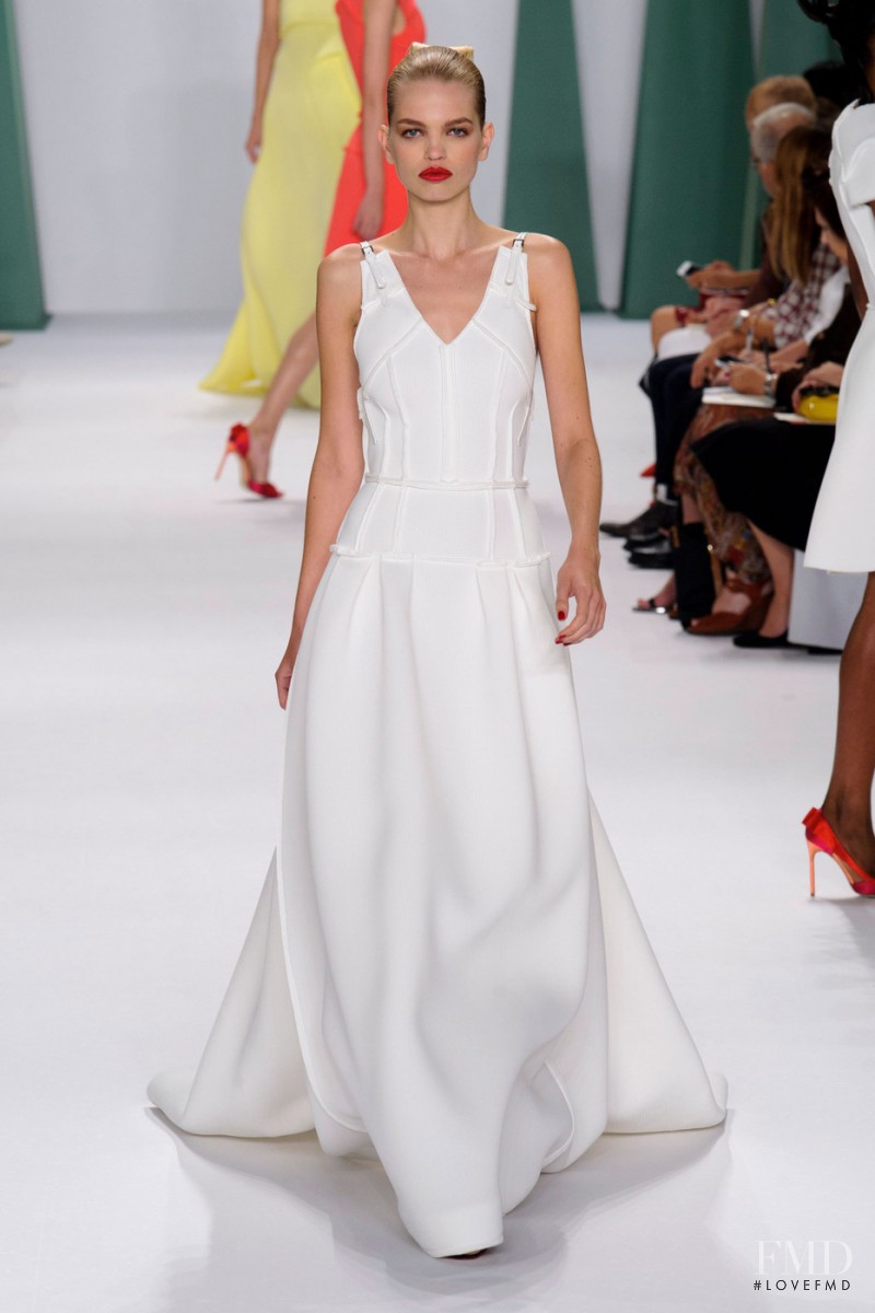 Daphne Groeneveld featured in  the Carolina Herrera fashion show for Spring/Summer 2015