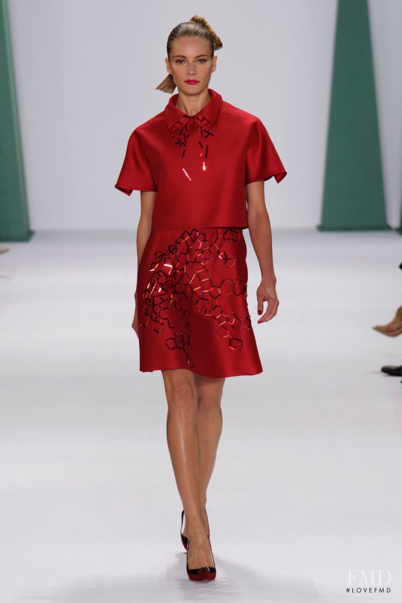 Ieva Laguna featured in  the Carolina Herrera fashion show for Spring/Summer 2015