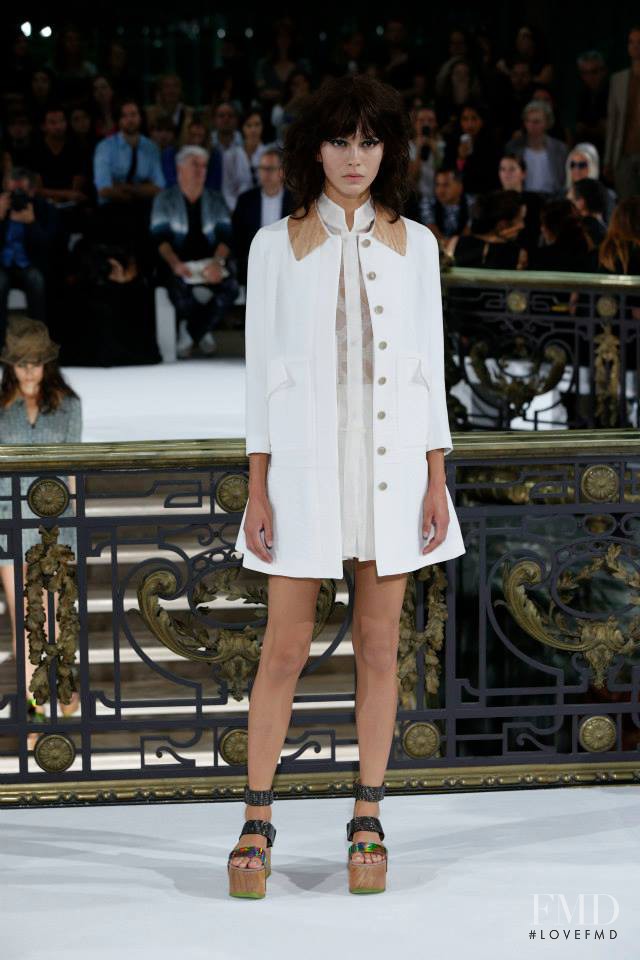 Dakota Dawn featured in  the John Galliano fashion show for Spring/Summer 2015