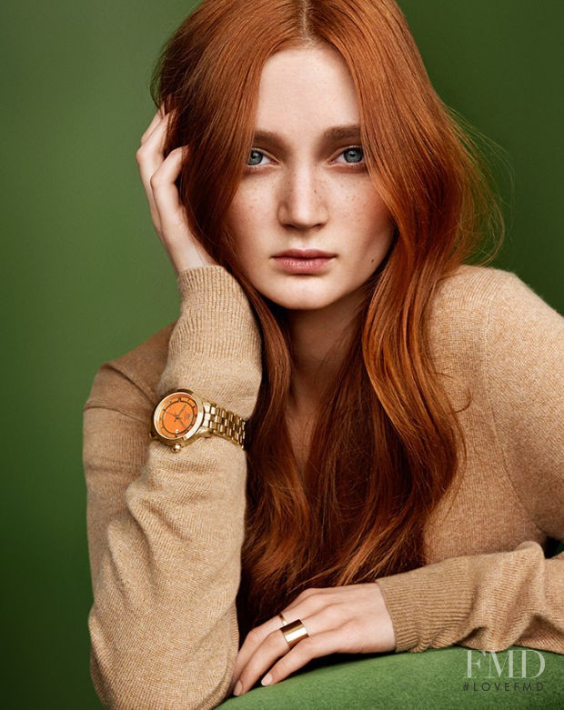 Sophie Touchet featured in  the Tory Burch Watch Collection advertisement for Spring/Summer 2015