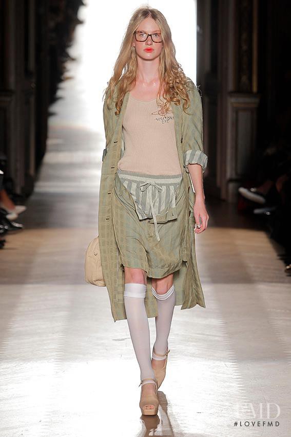 Naemi Schink featured in  the Vivienne Westwood Gold Label fashion show for Spring/Summer 2015