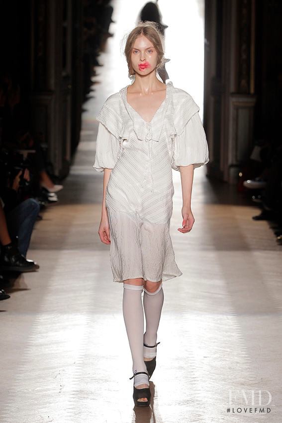 Kati Fiskaali featured in  the Vivienne Westwood Gold Label fashion show for Spring/Summer 2015