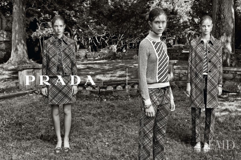 Adrienne Juliger featured in  the Prada advertisement for Resort 2015