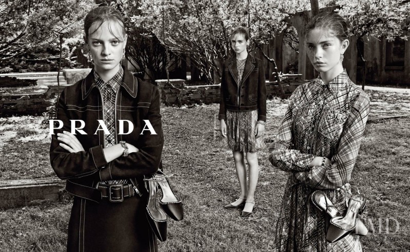 Adrienne Juliger featured in  the Prada advertisement for Resort 2015