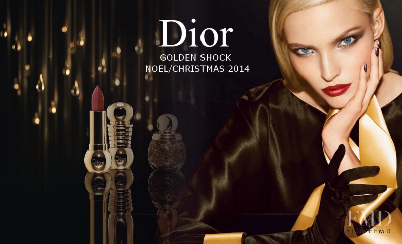 Sasha Luss featured in  the Dior Beauty advertisement for Christmas 2014