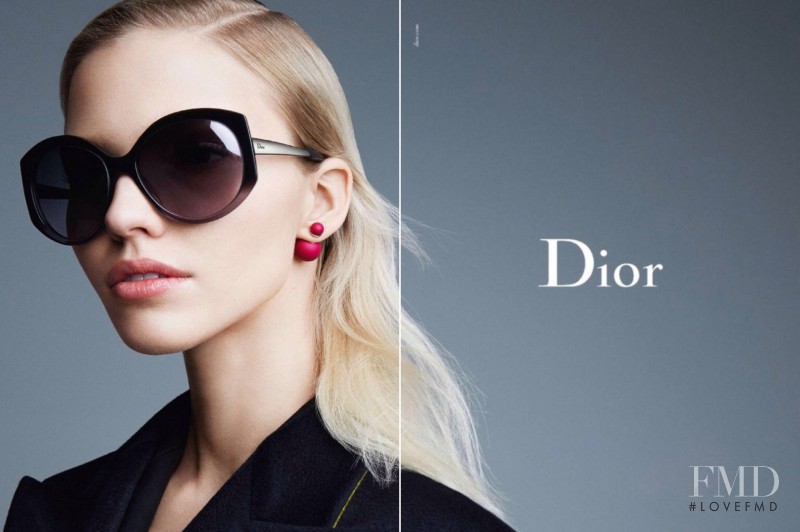 Sasha Luss featured in  the Dior Eyewear advertisement for Autumn/Winter 2014