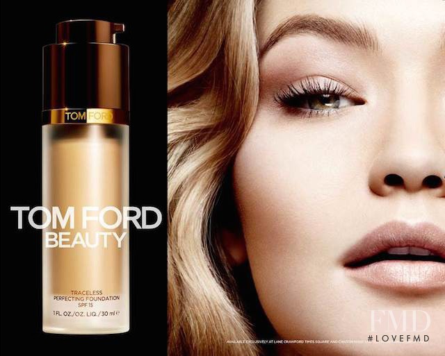 Gigi Hadid featured in  the Tom Ford Beauty advertisement for Autumn/Winter 2014