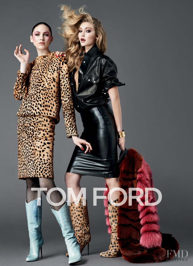 Gigi Hadid featured in  the Tom Ford advertisement for Autumn/Winter 2014