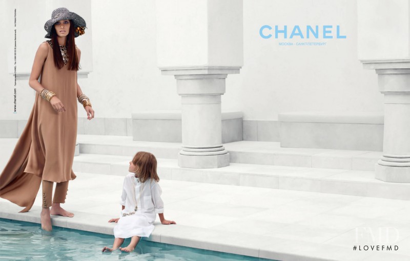 Joan Smalls featured in  the Chanel advertisement for Cruise 2015