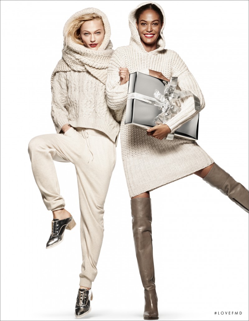 Joan Smalls featured in  the H&M advertisement for Holiday 2014