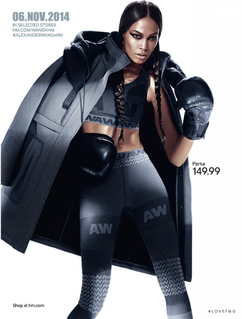 Joan Smalls featured in  the H&M x Alexander Wang advertisement for Autumn/Winter 2014