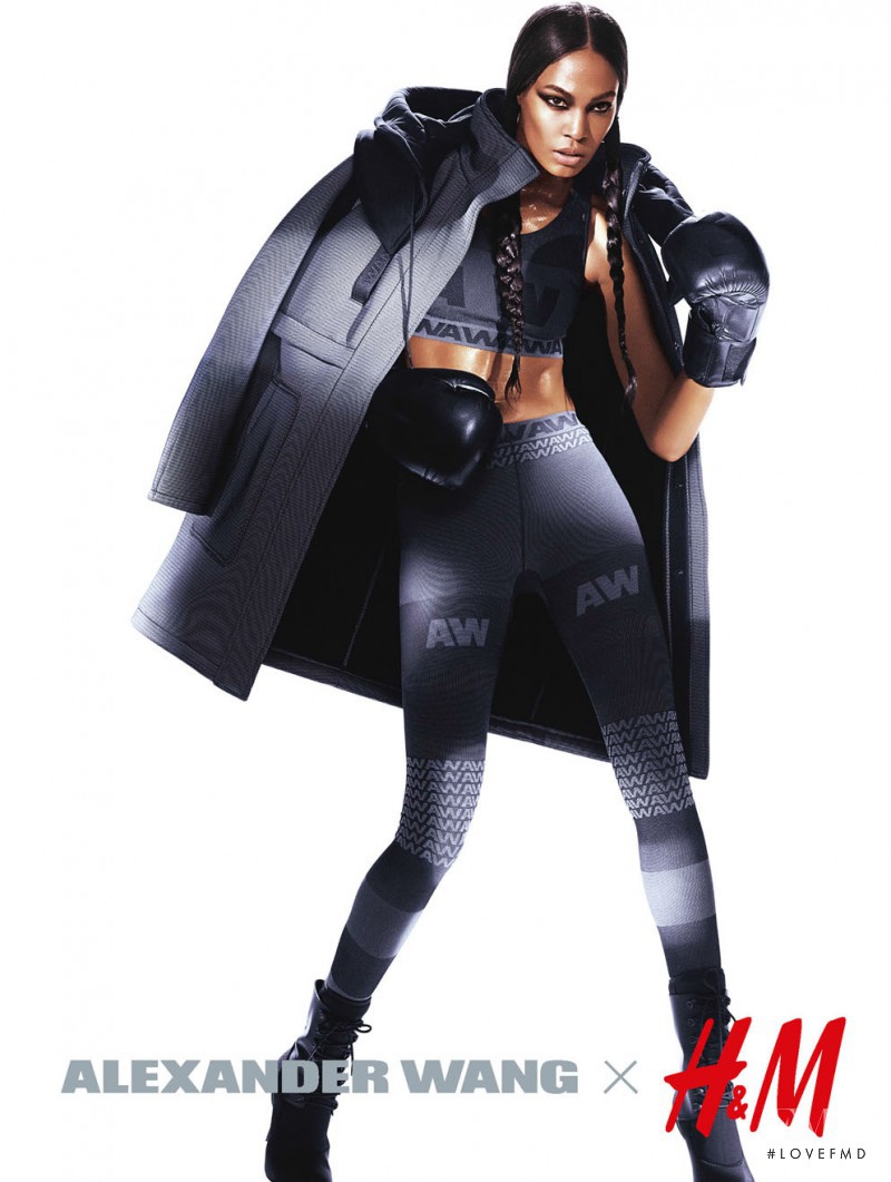 Joan Smalls featured in  the H&M x Alexander Wang advertisement for Autumn/Winter 2014