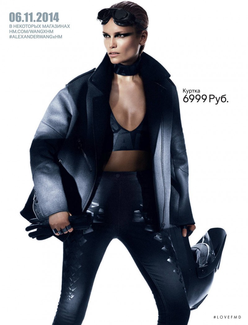 Natasha Poly featured in  the H&M x Alexander Wang advertisement for Autumn/Winter 2014