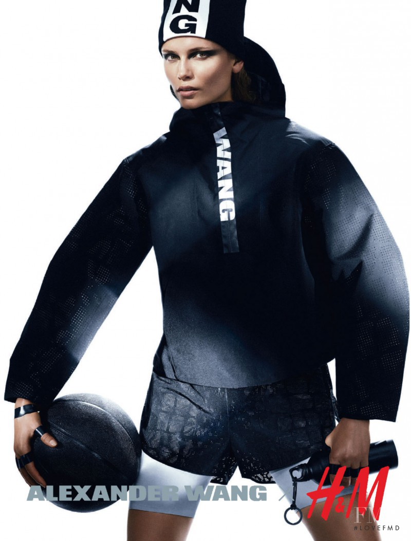 Natasha Poly featured in  the H&M x Alexander Wang advertisement for Autumn/Winter 2014