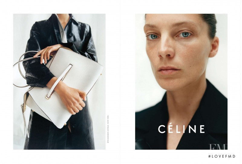 Daria Werbowy featured in  the Celine advertisement for Resort 2015