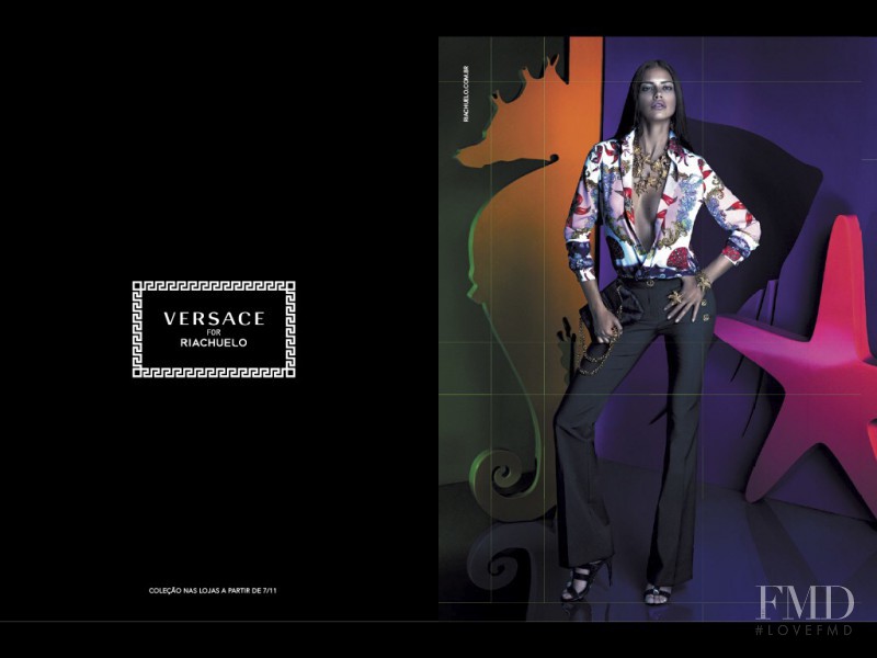 Adriana Lima featured in  the Riachuelo x Versace advertisement for Autumn/Winter 2014