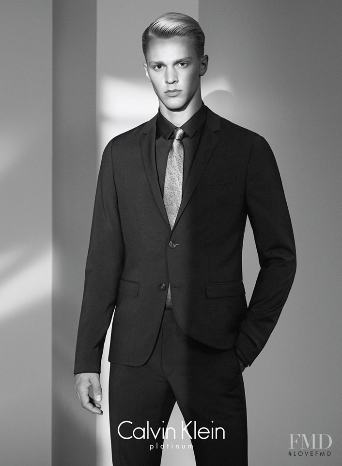 Clark Bockelman featured in  the CK Calvin Klein advertisement for Autumn/Winter 2014