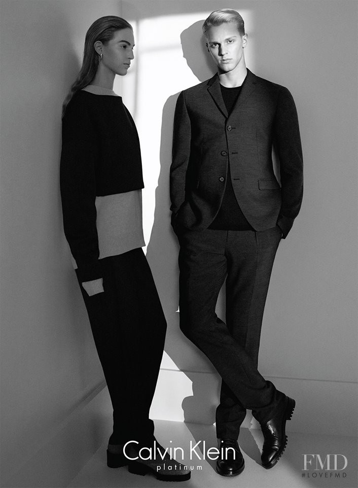 Clark Bockelman featured in  the CK Calvin Klein advertisement for Autumn/Winter 2014