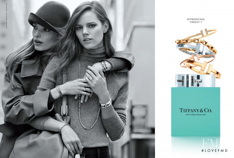 Alisa Ahmann featured in  the Tiffany & Co. advertisement for Autumn/Winter 2014