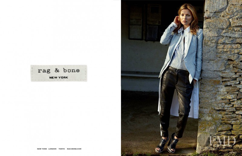 Kate Moss featured in  the rag & bone advertisement for Spring/Summer 2013