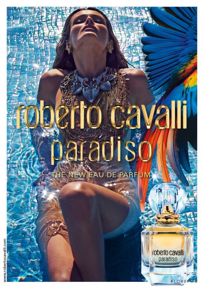 Edita Vilkeviciute featured in  the Roberto Cavalli "Paradiso" Fragrance advertisement for Autumn/Winter 2014