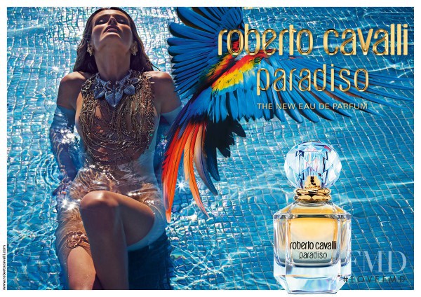 Edita Vilkeviciute featured in  the Roberto Cavalli "Paradiso" Fragrance advertisement for Autumn/Winter 2014