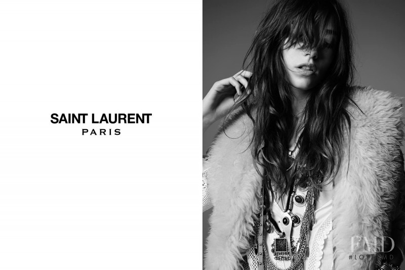 Grace Hartzel featured in  the Saint Laurent Psych Rock Collection advertisement for Autumn/Winter 2014