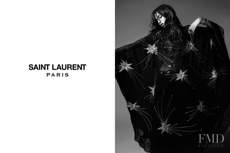 Grace Hartzel featured in  the Saint Laurent Psych Rock Collection advertisement for Autumn/Winter 2014