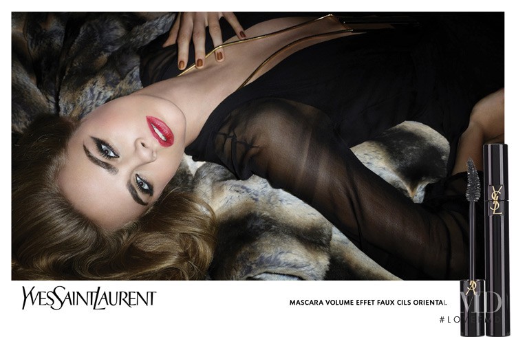 Cara Delevingne featured in  the YSL Beauty Leather Fetish advertisement for Autumn/Winter 2014