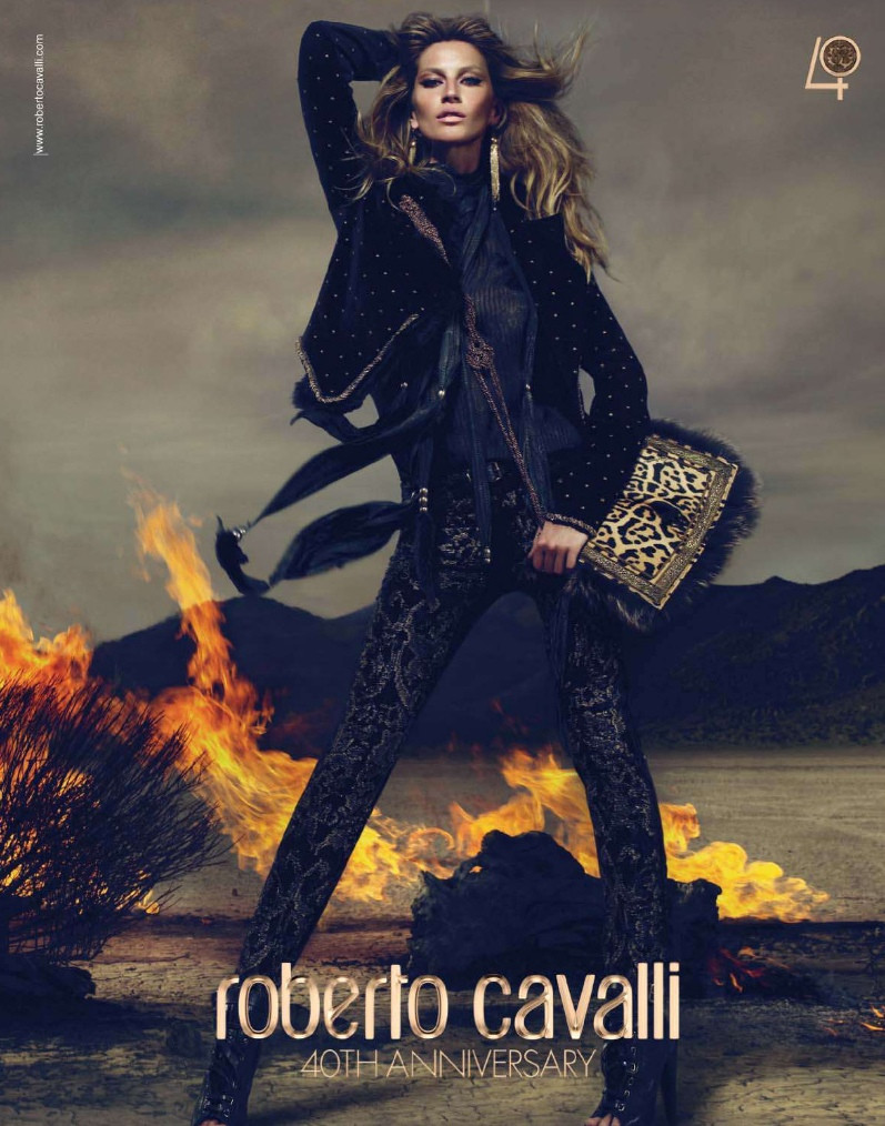 Gisele Bundchen featured in  the Roberto Cavalli advertisement for Autumn/Winter 2010