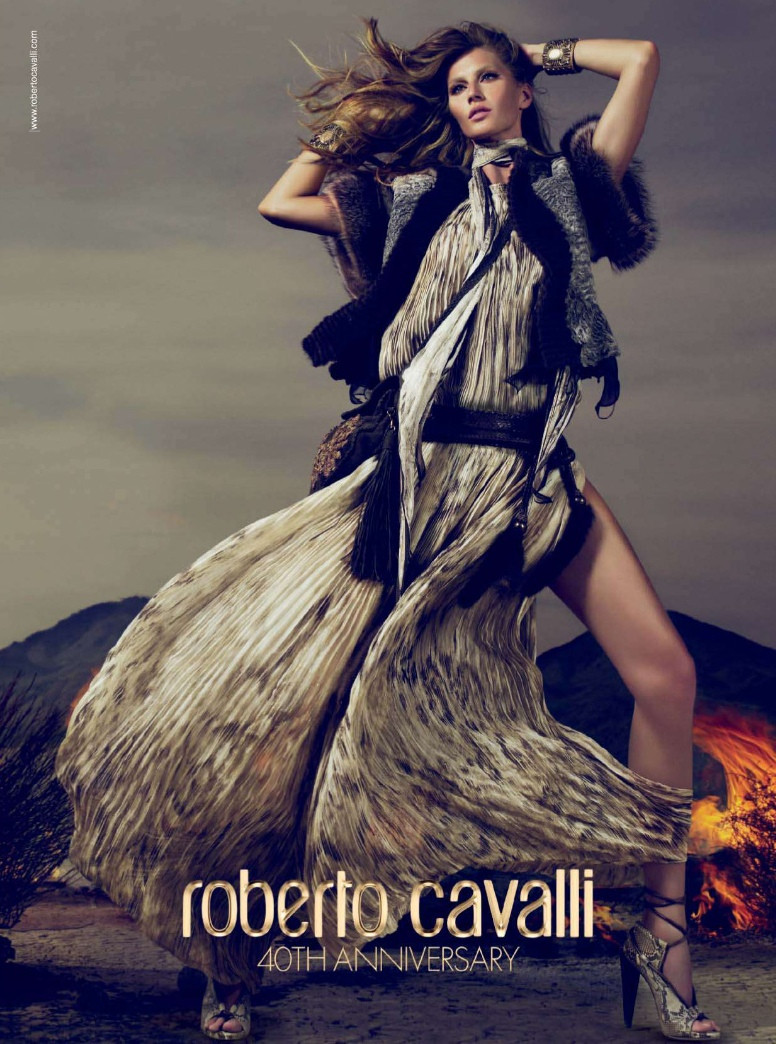 Gisele Bundchen featured in  the Roberto Cavalli advertisement for Autumn/Winter 2010