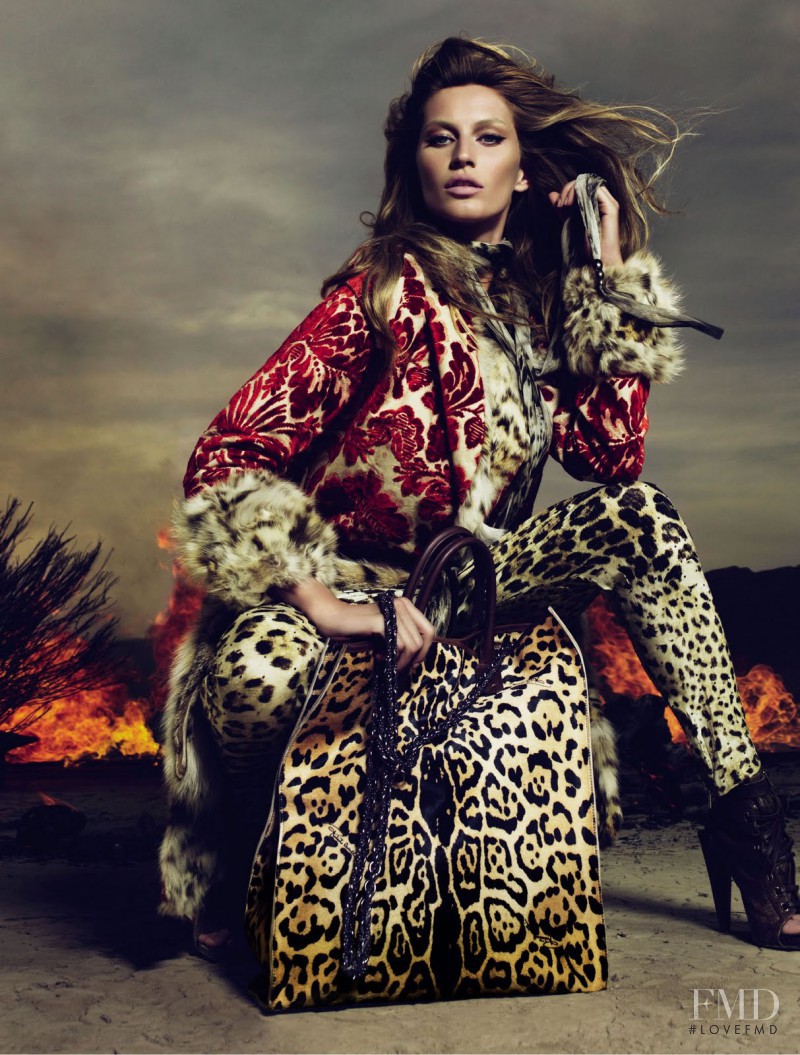 Gisele Bundchen featured in  the Roberto Cavalli advertisement for Autumn/Winter 2010