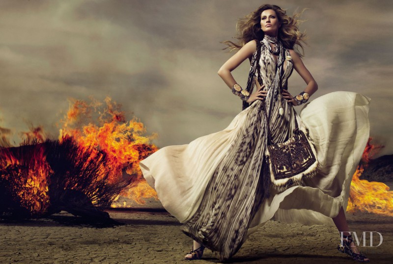 Gisele Bundchen featured in  the Roberto Cavalli advertisement for Autumn/Winter 2010