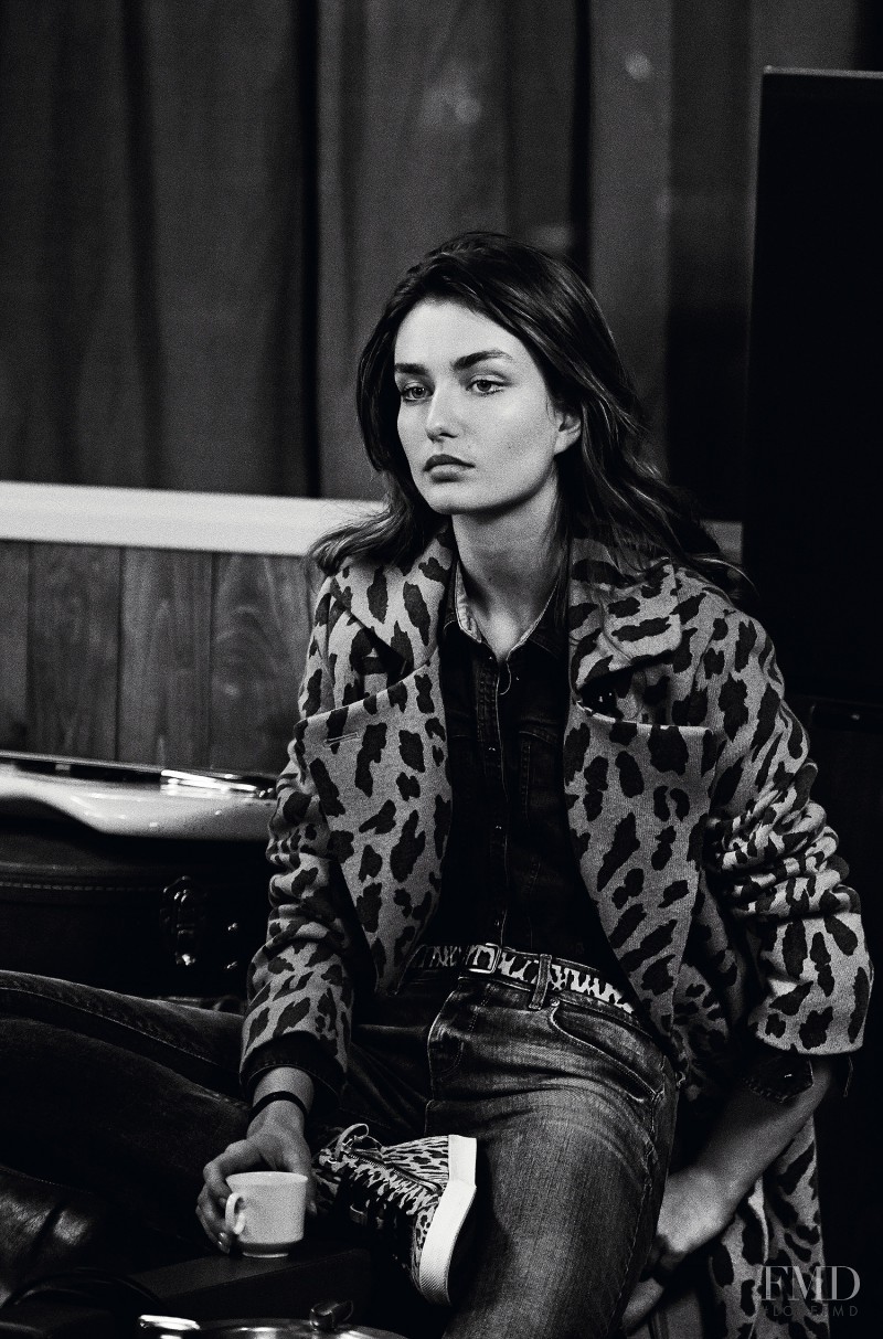 Andreea Diaconu featured in  the BOSS Orange City Sounds advertisement for Autumn/Winter 2014