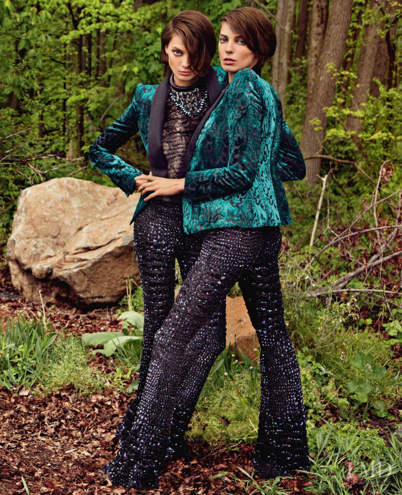 Daria Werbowy featured in  the Roberto Cavalli advertisement for Fall 2012
