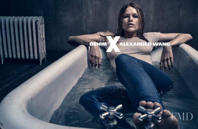 Anna Ewers featured in  the Alexander Wang Denim advertisement for Spring/Summer 2015