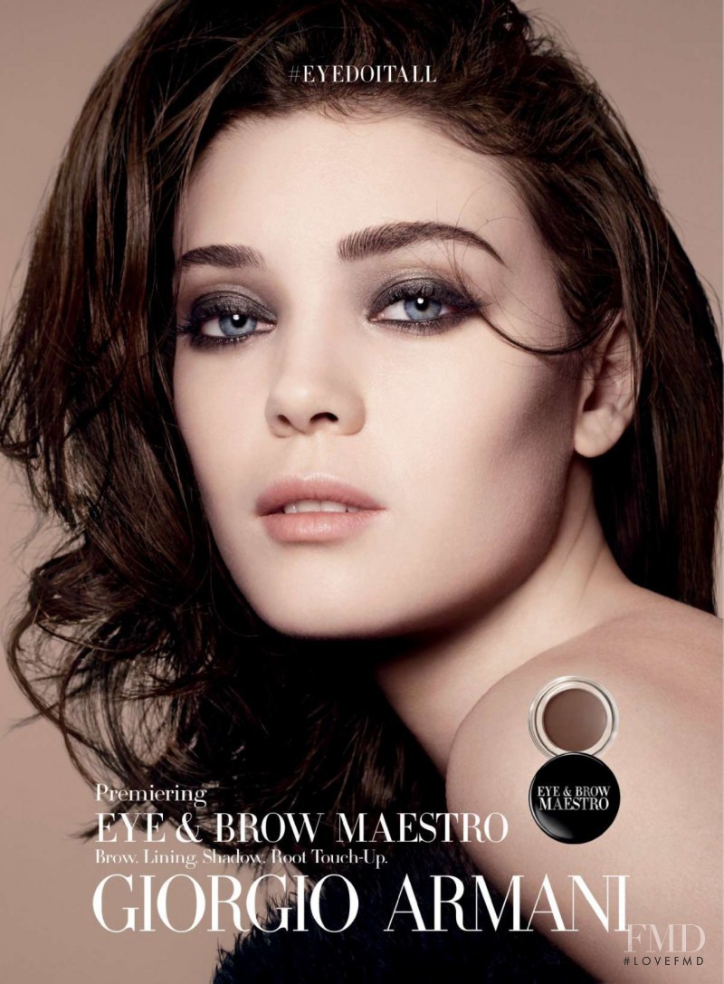 Diana Moldovan featured in  the Armani Beauty advertisement for Autumn/Winter 2014