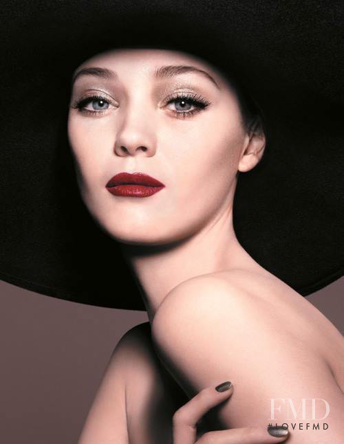 Diana Moldovan featured in  the Armani Beauty advertisement for Autumn/Winter 2014
