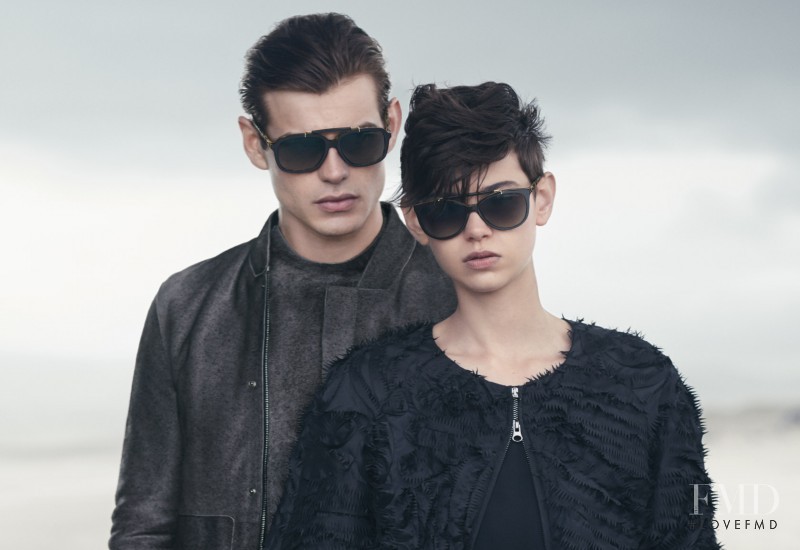 Amra Cerkezovic featured in  the Emporio Armani Eyewear advertisement for Autumn/Winter 2014