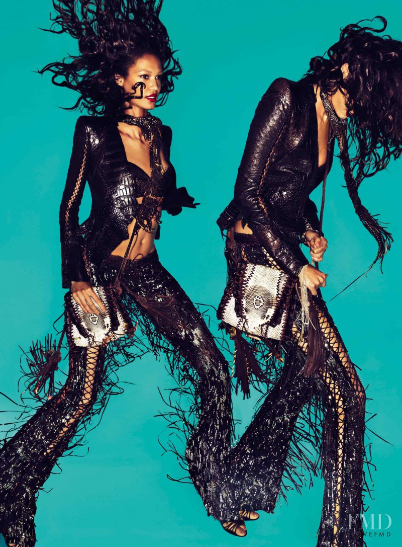 Joan Smalls featured in  the Roberto Cavalli advertisement for Spring/Summer 2011