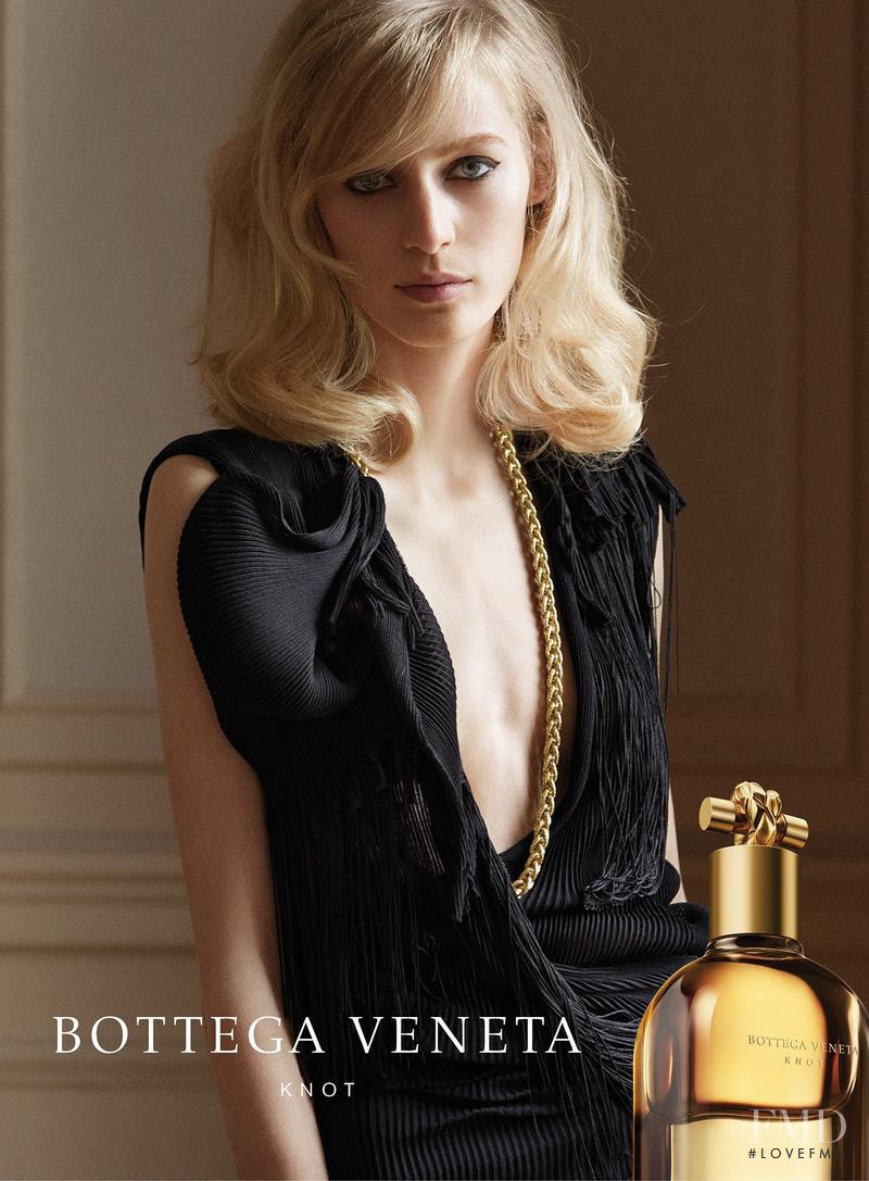 Julia Nobis featured in  the Bottega Veneta "Knot" Fragrance advertisement for Autumn/Winter 2014