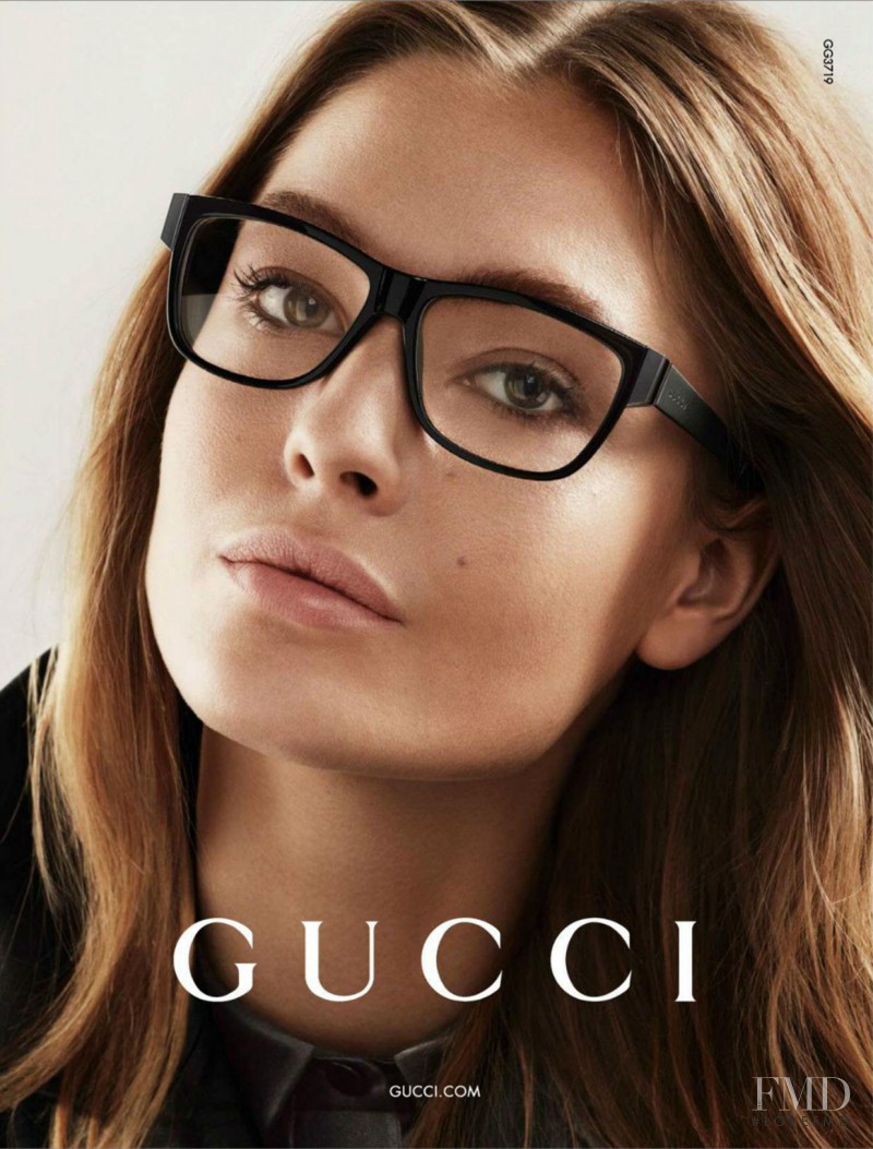 Nadja Bender featured in  the Gucci Eyewear advertisement for Autumn/Winter 2014