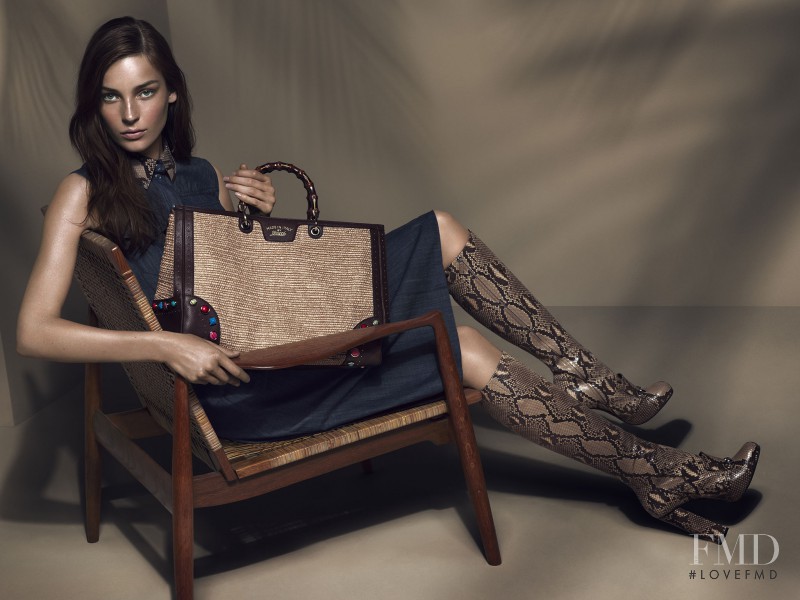 Julia Bergshoeff featured in  the Gucci advertisement for Resort 2015